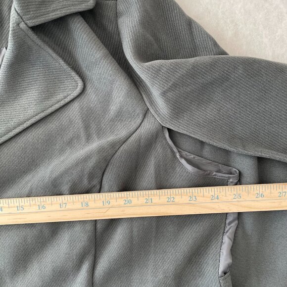 Joan Rivers Womens Gray Tweed Button Front Cape Coat Size 1X - Picture 7 of 9